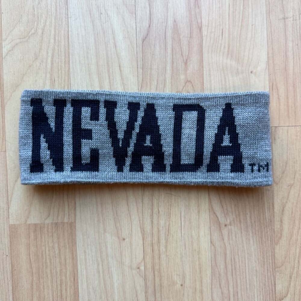 Nevada Wolf Pack Knit Headband Gray Black